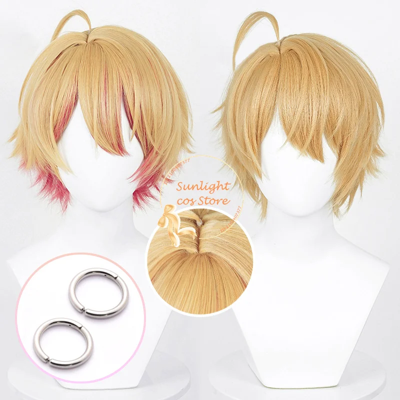 Anime Hoshino Akuamarin Cosplay Wig 32cm Short Hoshino Aquamarine Wigs Heat Resistant Synthetic Hair Halloween Aqua Wigs