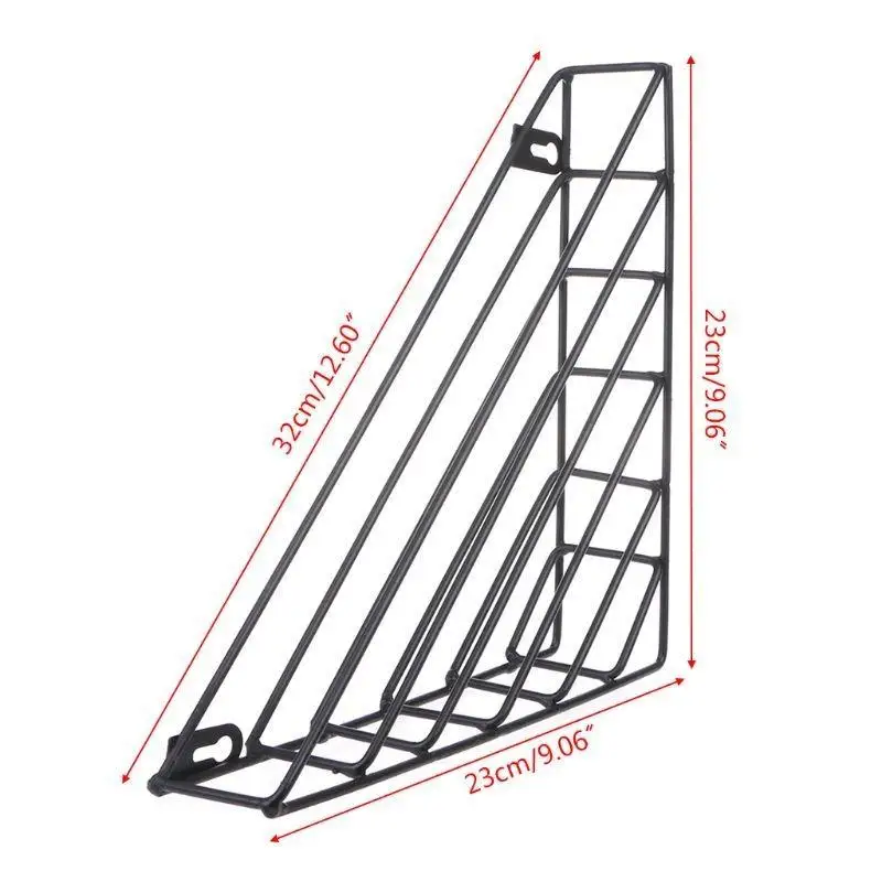 

Y1UB Nordic Geometric Iron Magazine Storage Rack Wall Basket Home Decor New