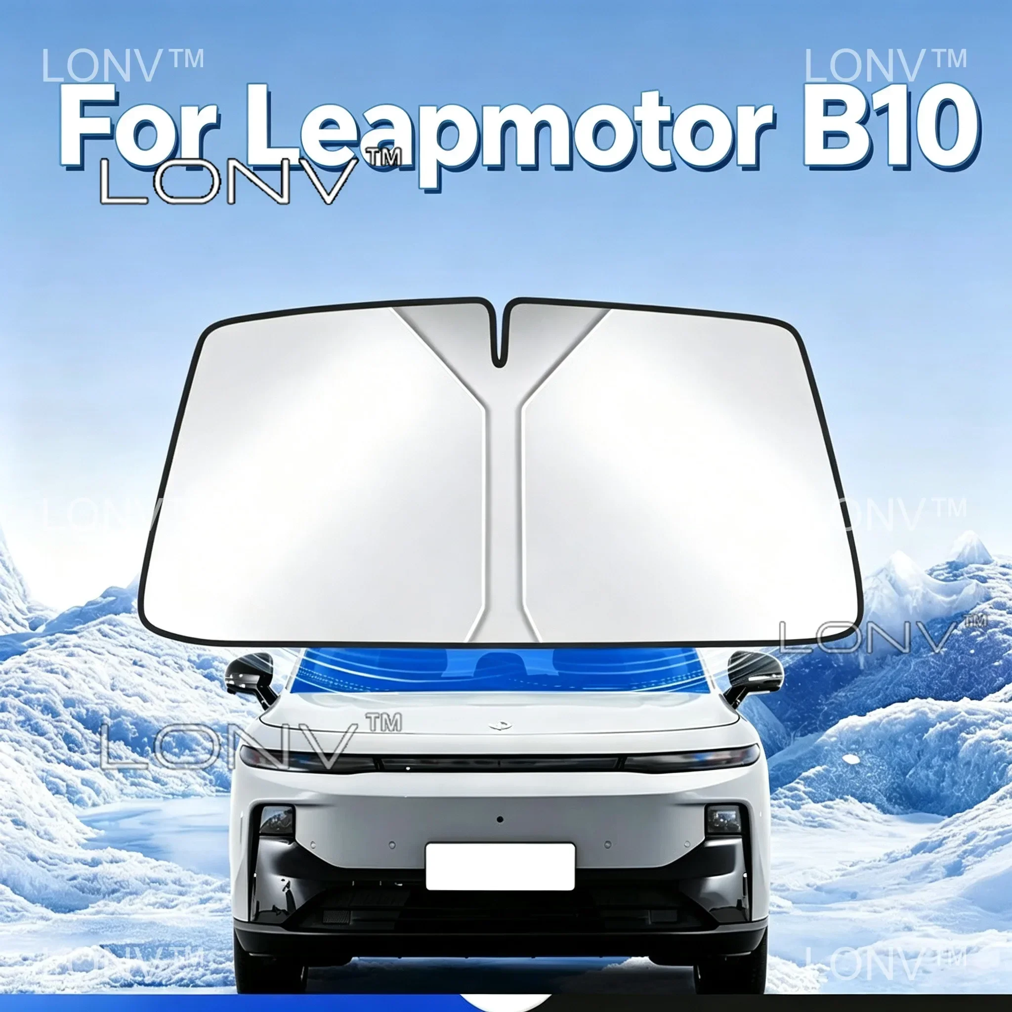 For Leapmotor B10 2025 2026 2027 Car Sunshade Front Windshield Shade Cover Foldable Car Heat Insulation Accessories