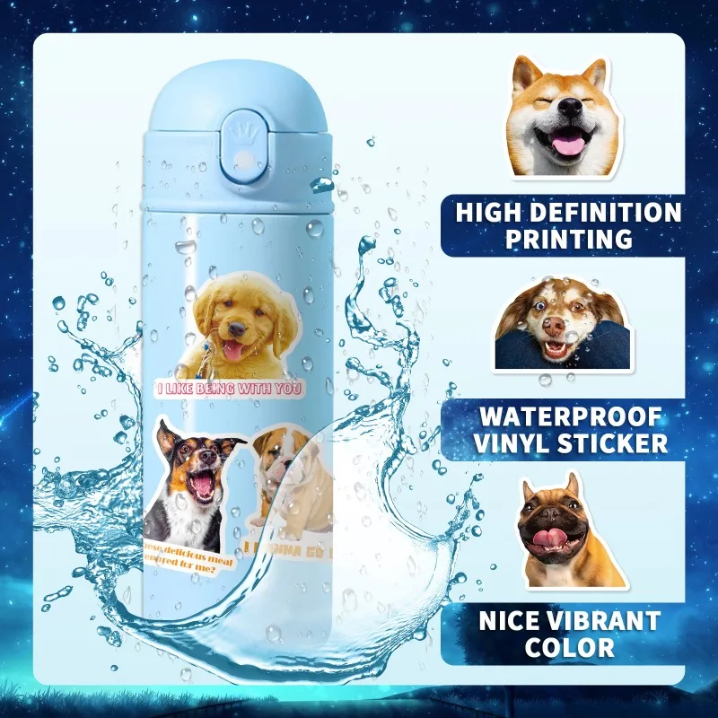 10/25/50pcs Mixed Cute Pet Dog Meme Stickers Retriever Shiba for DIY Suitcase Water Bottle Phone Laptop Guitar Car Skateboard