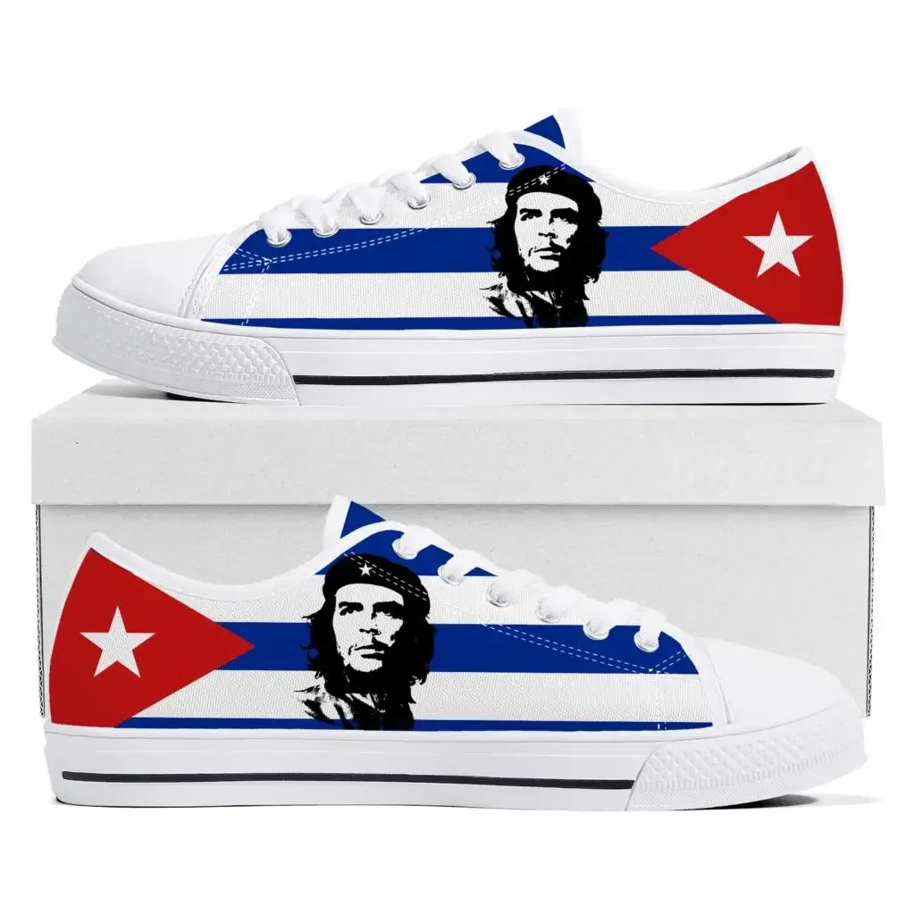 أحذية رياضية منخفضة الجودة من Che Guevara للرجال والنساء المراهقات من القماش عالي الجودة أحذية رياضية غير رسمية مصنوعة حسب الطلب يمكنك صنعها بنفسك
