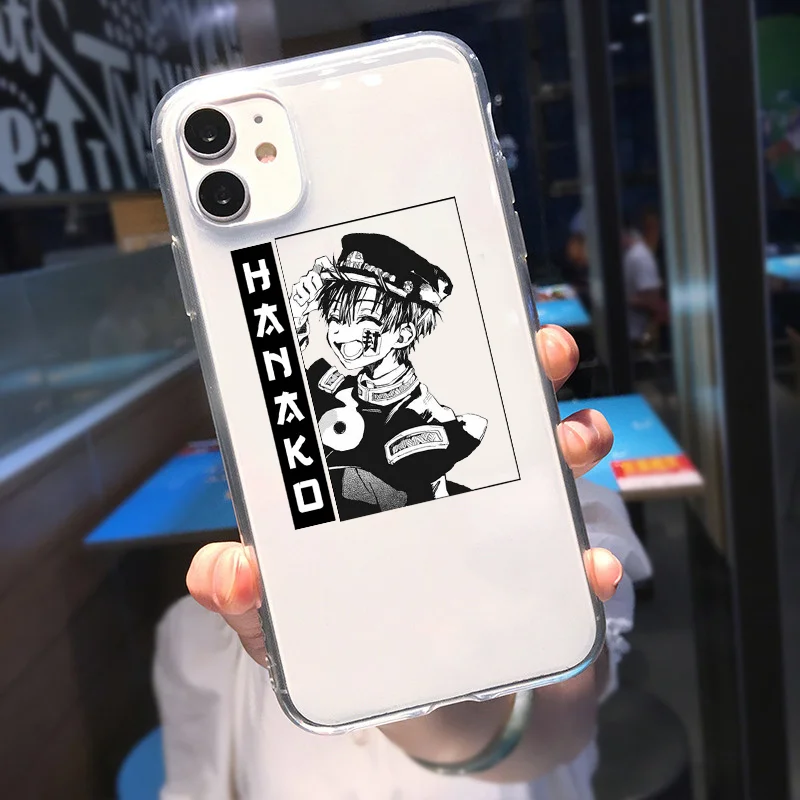Cute Anime Phone Case For iPhone 12 Mini 13 XR 7 8 Plus 11 Pro Max XS X SE Toilet Bound Hanako Kun Clear Cover Soft Coque