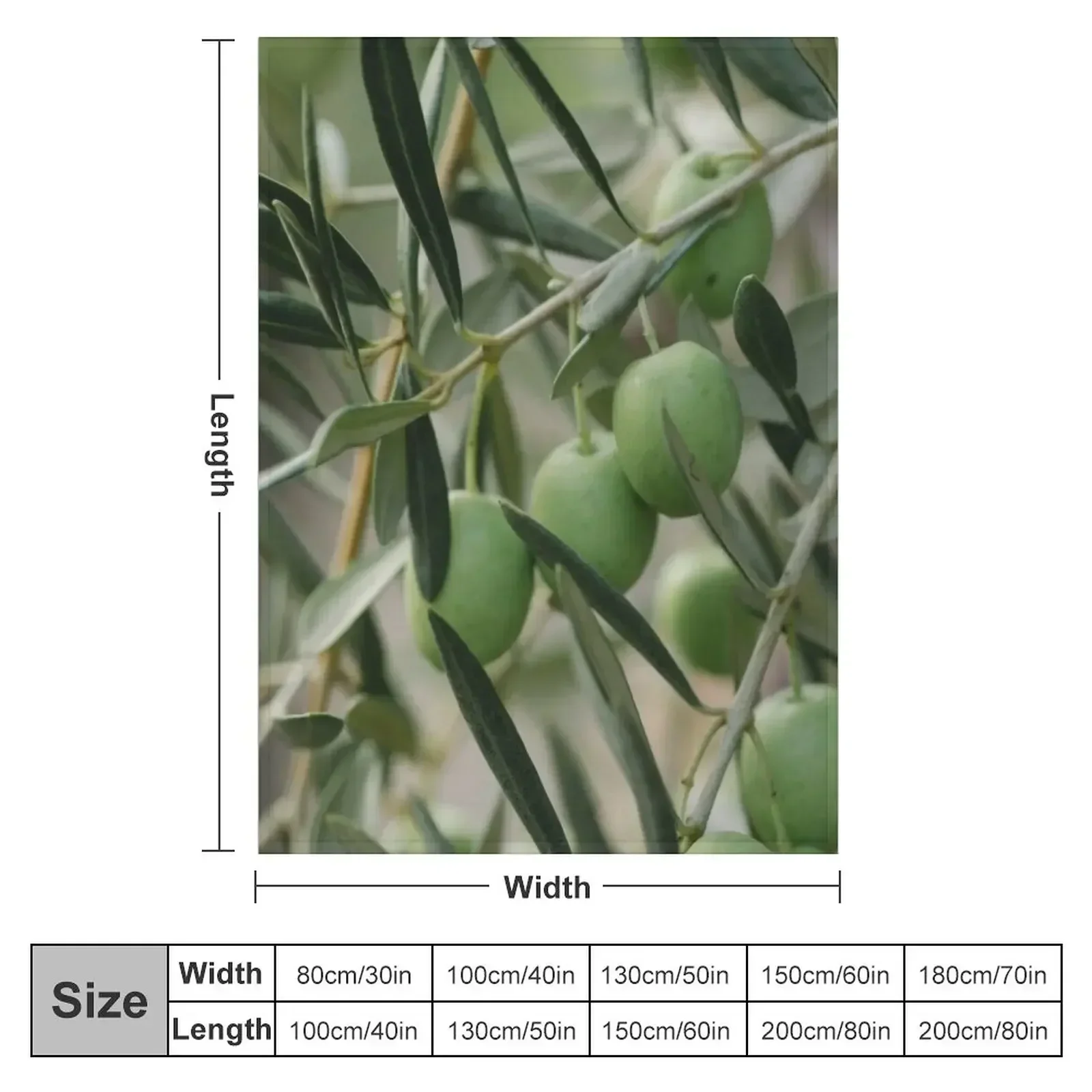 Olive tree Throw Blanket Beach Fashion Sofas Blankets