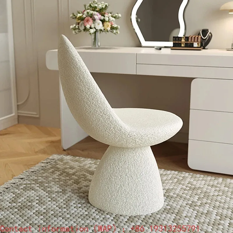 

【Best-selling】Bedroom Makeup Chair Light Simple Silent Rotating Backrest Master Bedroom Makeup Stool Internet Celebrity