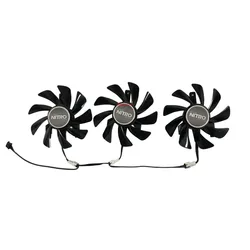 Graphics Card Cooler,GPU Fan For Sapphire R9 FURY R9-fury 4G Tri-X,For Sapphire RX 6800 6800XT 16GB PULSE,3Pcs/Set T129215BU