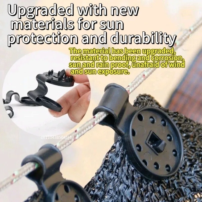 5/50/100/200 قطعة المظلة مقاطع بلاستيكية في الهواء الطلق قماش للتظليل صافي كليب التخييم حديقة أداة المباني سياج صافي إصلاح المشبك المظلة هوك