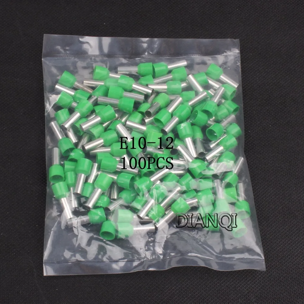 E10-12 Buis Isolerende Geïsoleerde Terminals 10MM2 Cable Connector 100 Stks/pak Isolerende Crimp Terminal Connector