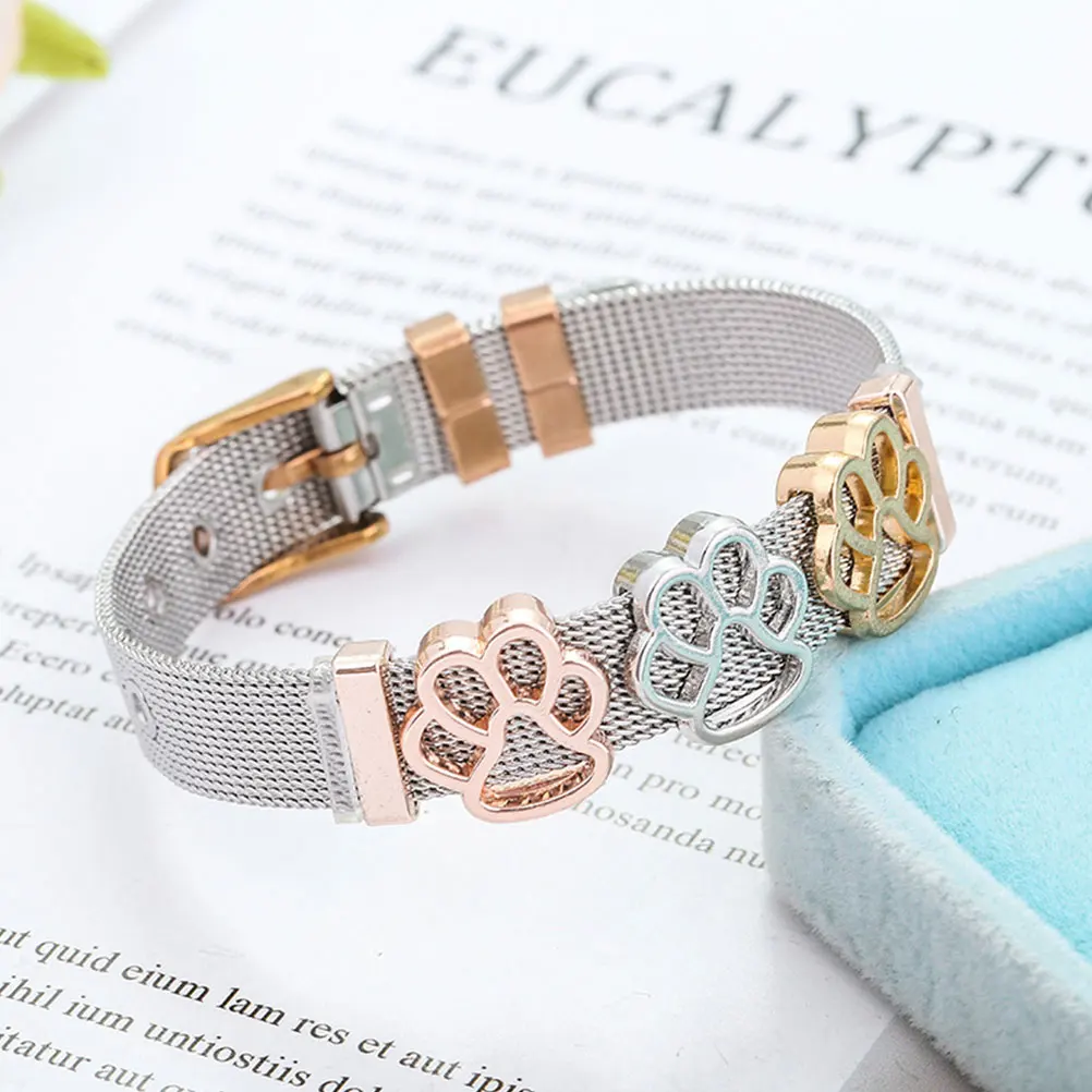 

Lady Bracelet Footprint Decoration Decorative Wrist Chain Stainless Steel Lovers