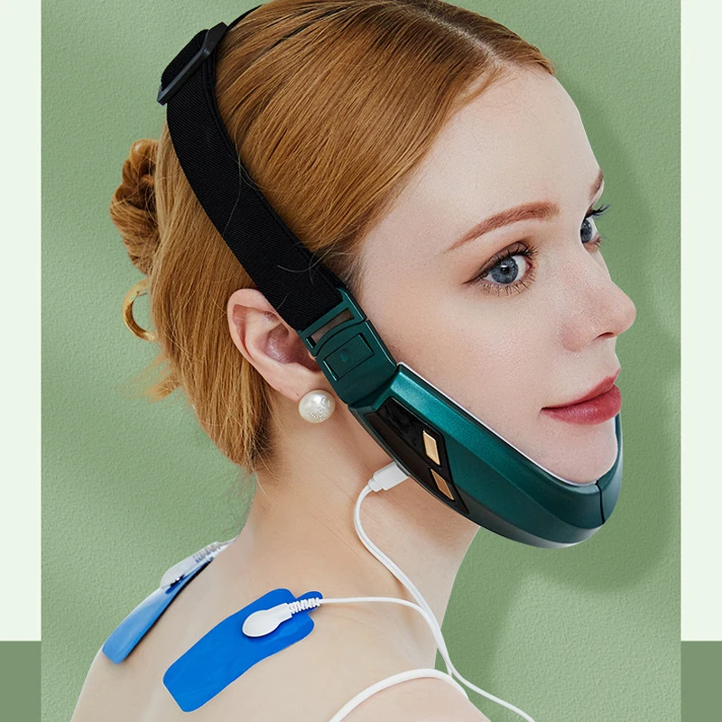 Hoge Frequentie Gezicht Afslanken Massager Cosmetologie Instrument Kauwspieren Verwijderen Dubbele Kin Kleur Licht V-gezicht Afslanken Portable