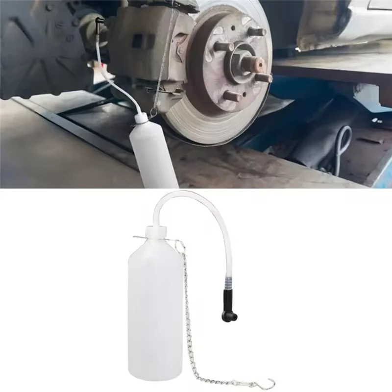 B88B-Brake Fluid Bleeder Bottle 1L Brake Bleeding Tool Set Flexible Auto Brake Fluid Extractor Brake System