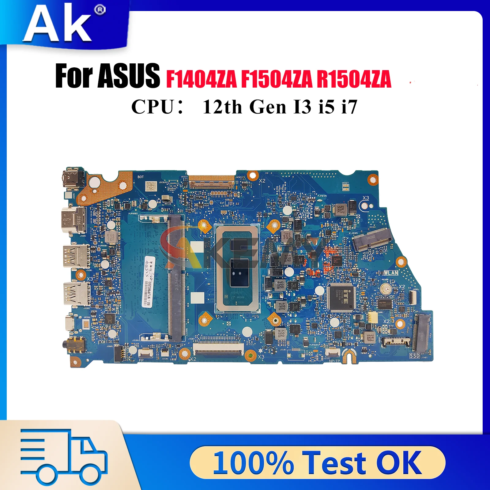

X1704ZA Laptop Motherboard For ASUS VivoBook X1404Z X1404ZA F1504ZA R1504ZA F1704ZA F1404ZA Mainboard With 12th Gen I3 i5 i7 stk