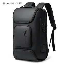 BANGE Fashion Anti-theft New Style Big Capacity USB Charging Backpack Water-resistant Oxford Casual Travel Bag for Male Mochila