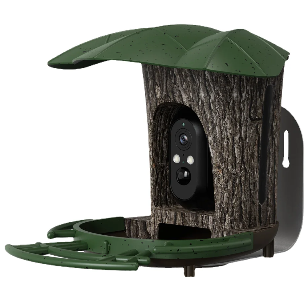 4g 2mp Camera Feeder Cam Automatic Feeding Bird Pet Alarm Wild Outdoor Solar