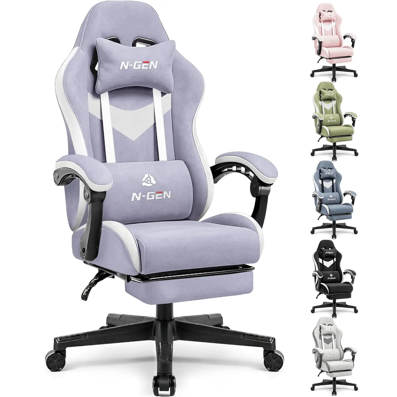 

Кресло для видеоигр, офисный компьютерный стол, эргономичная спинка с откидной спинкой, регулируемые подлокотники, поясничная поддержка, подставка для ног, высокая плотность