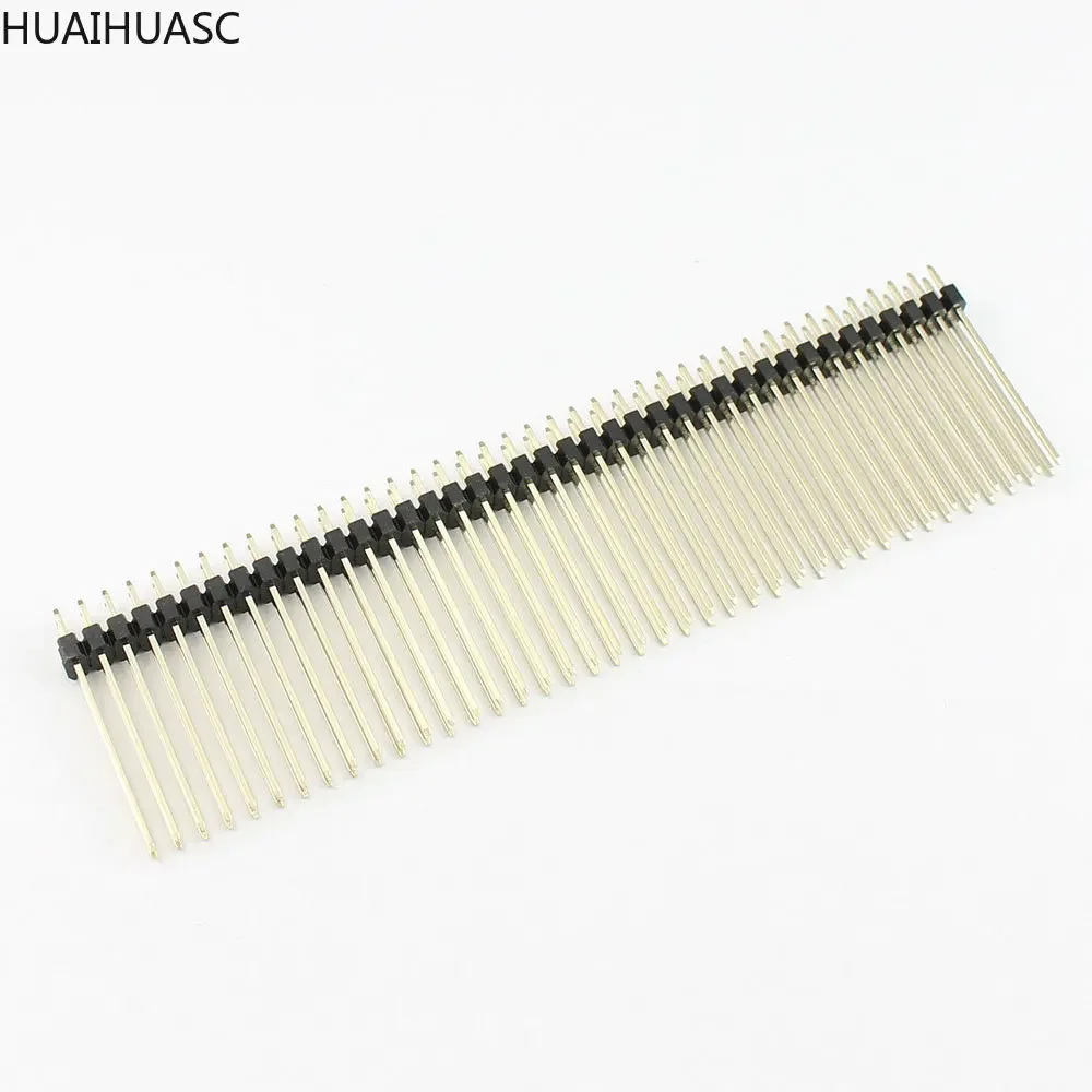 50pcs 2mm 2.0mm Pitch 1x40 2x40 40 Pin Header Strip Male Connector Straight Single Double L 8.7mm 12mm 15mm 17mm 19mm 20mm 21mm