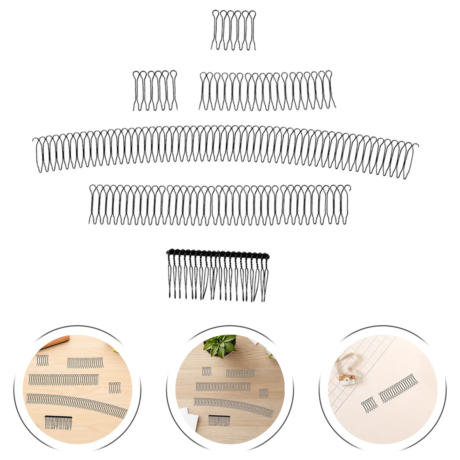 

5Pcs Invisible U Shape Hair Finishing Fixer Clip Comb for Women Girls Curly Thin Thick Hair Styling Hold Without Pulling