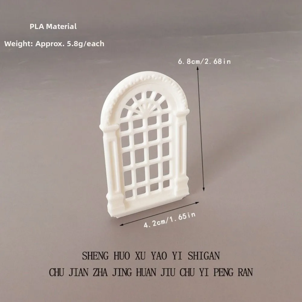 1:12 Dollhouse Miniature Model Window Retro Hollow Out Mini Door Frames Furniture Decor Multicolors European Style