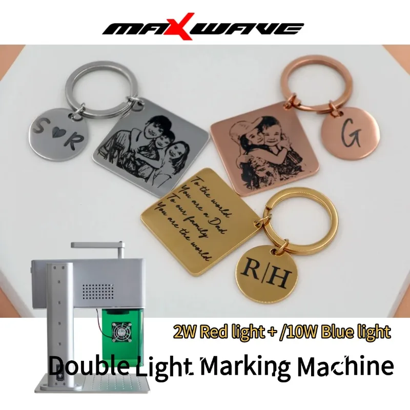 

Portable Laser Engraving Machine with 2W Red and 10W Blue Light Dual Mode Handheld Desktop for Logo Serial Number Marking