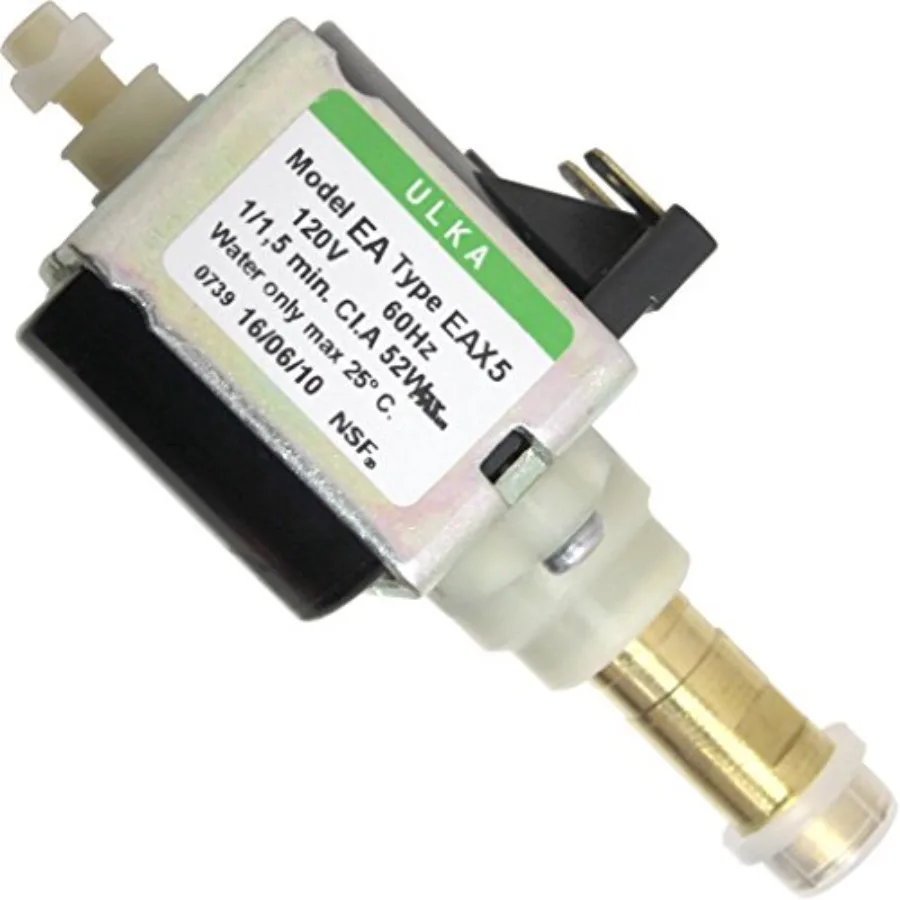 

Ulka EAX5 Vibratory Pump Dramatically increase the pressure in your espresso machine Old pumps can decrease pressure and reduce