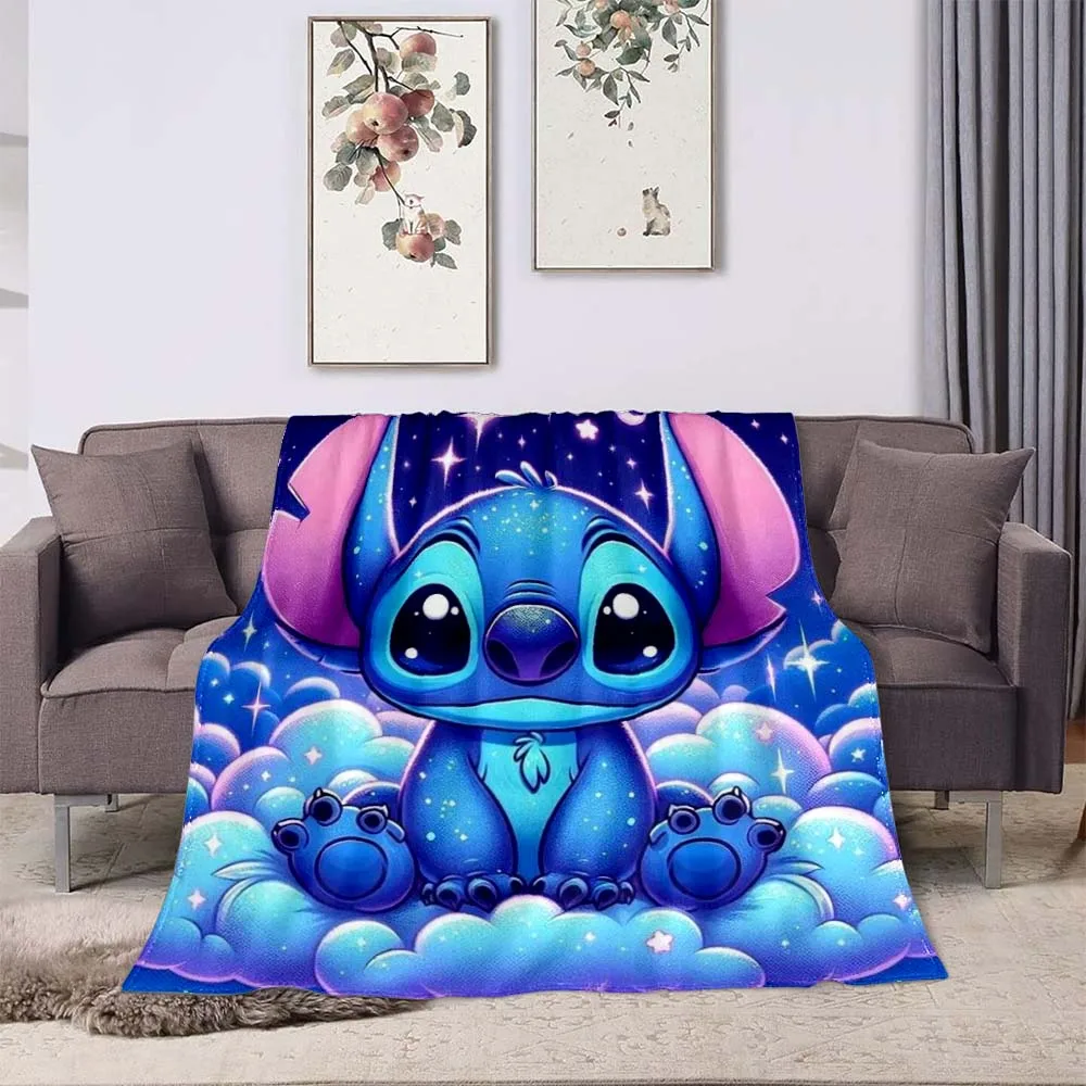 

3D Printing Disney Stich Blanket Cute Cartoon Lilo & Strong Soft and Comfortable Children's Lunch Blanket