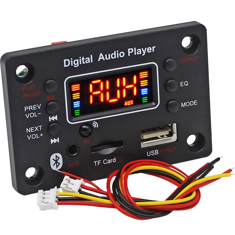 12V Mp3 Bluetooth Audio Decoding Board Supports Power-off Memory Lossless USB Flash Drive USB Flash Drive and FM Playback Module