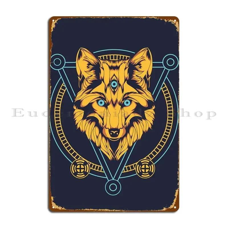 The Magic Wolf Metal Plaque Poster Create Garage Club Iron Classic Tin Sign Poster
