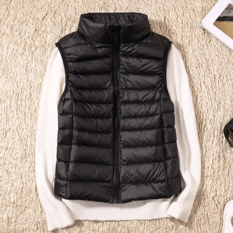 レディース パファーベスト 秋冬 軽量 ノースリーブ ジャケット フルジッパー アウターベスト アウトドア ダウンベスト