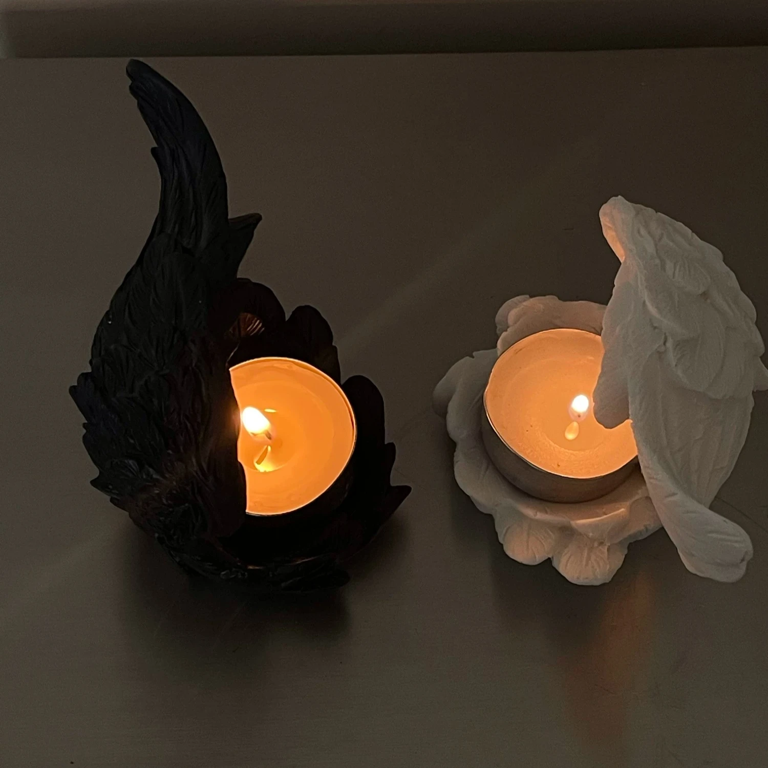 Feather Wing Resin Candle Holder, Unique Home Decoration Craft, Holiday Gift