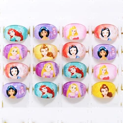 10/20Pcs Disney Elsa Rapunzel Mix Princess Kids Acrylic Rings Cartoon Girls Jewellery Birthday Party Christmas Friendship Gift