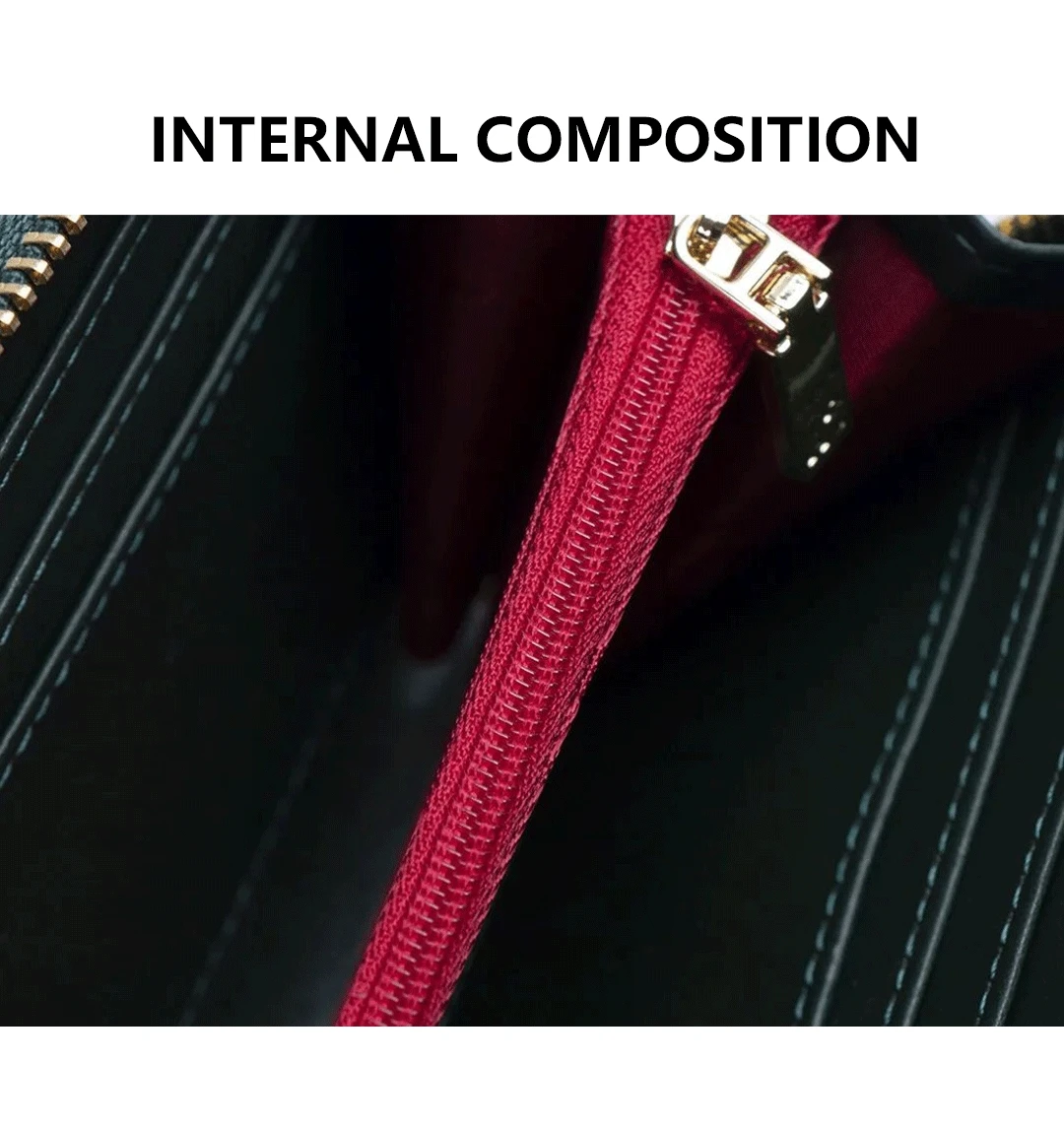 CH Damen Lange Reißverschluss-Geldbörse Vintage Monogramm Niedliches Bärenmuster Große Kartenfächer Geldbeutel Mit Verpackungsbox Tägliche Münz-Clutch – Detail 11
