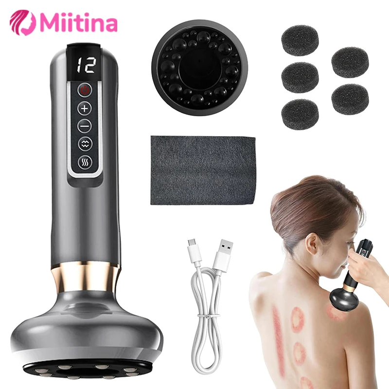 

Электрический вакуумный баночный массаж для тела, электрический гуаша, сжигание жира, чашки для тела, антицеллюлитный терапевтический массажер