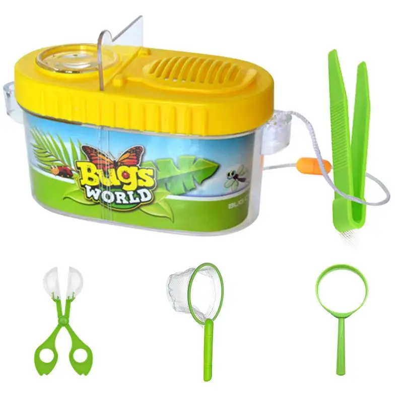 

Insect Catching Toy Set Creative Insect Observation Box Creative Children Explorer Toy Include Magnifying Glass Clip Net Science