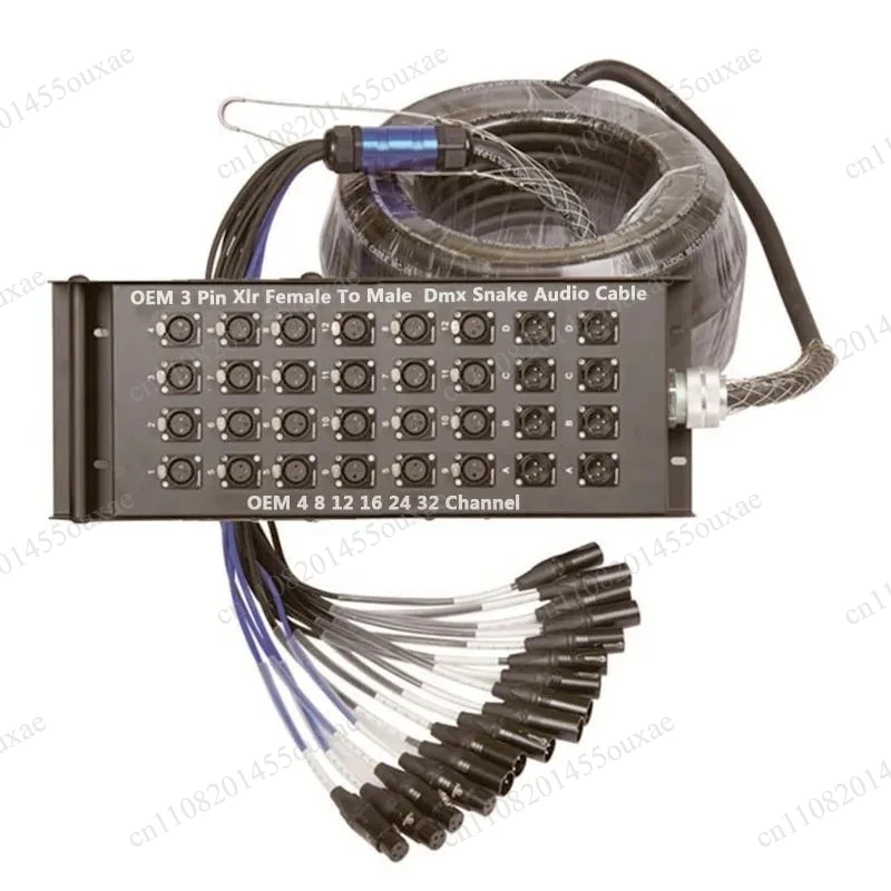 3 Pin XLR Y Splitter Cable Female To Male DMX Audio Snake Cord For Professional Stage Light & Sound Equipment Connection