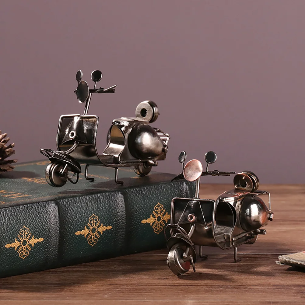 

1pcs Desktop Desktop Ornament Decoration Home Office Bar Wrought Iron Motorcycle Decoration Vintage Iron Art Sculpture Ornament