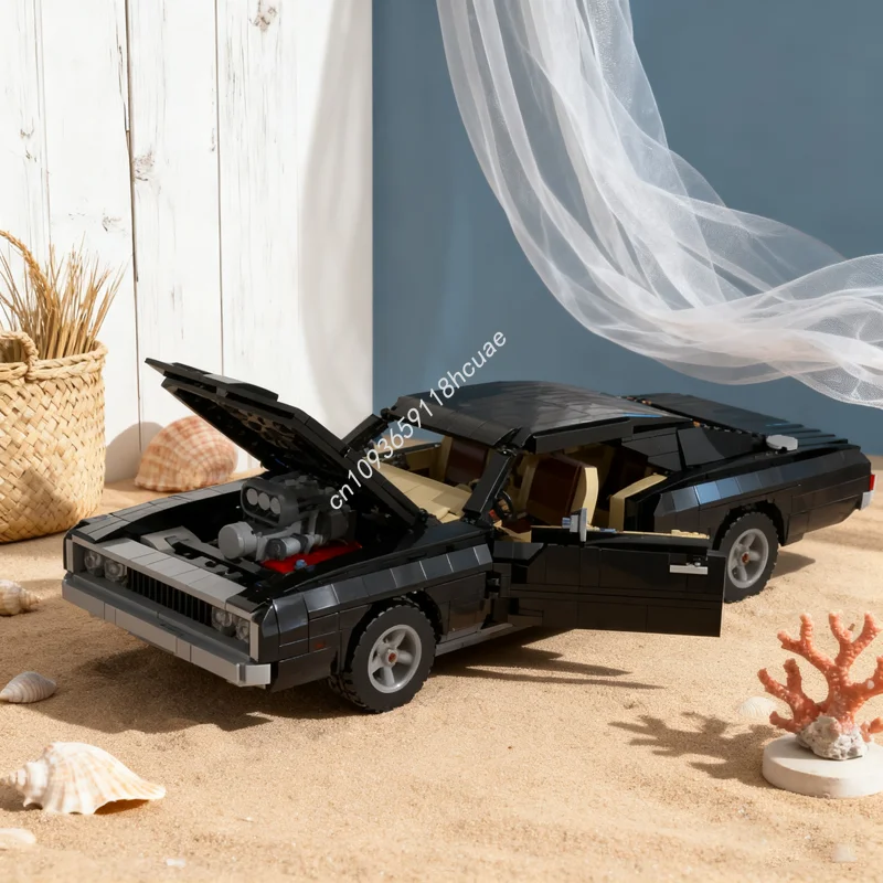 

1699 шт. MOC Dom s Dodge Charger Creator Experted Модель игрушки Строительные блоки креативная идея Рождественские подарки Образовательный кирпич Дети