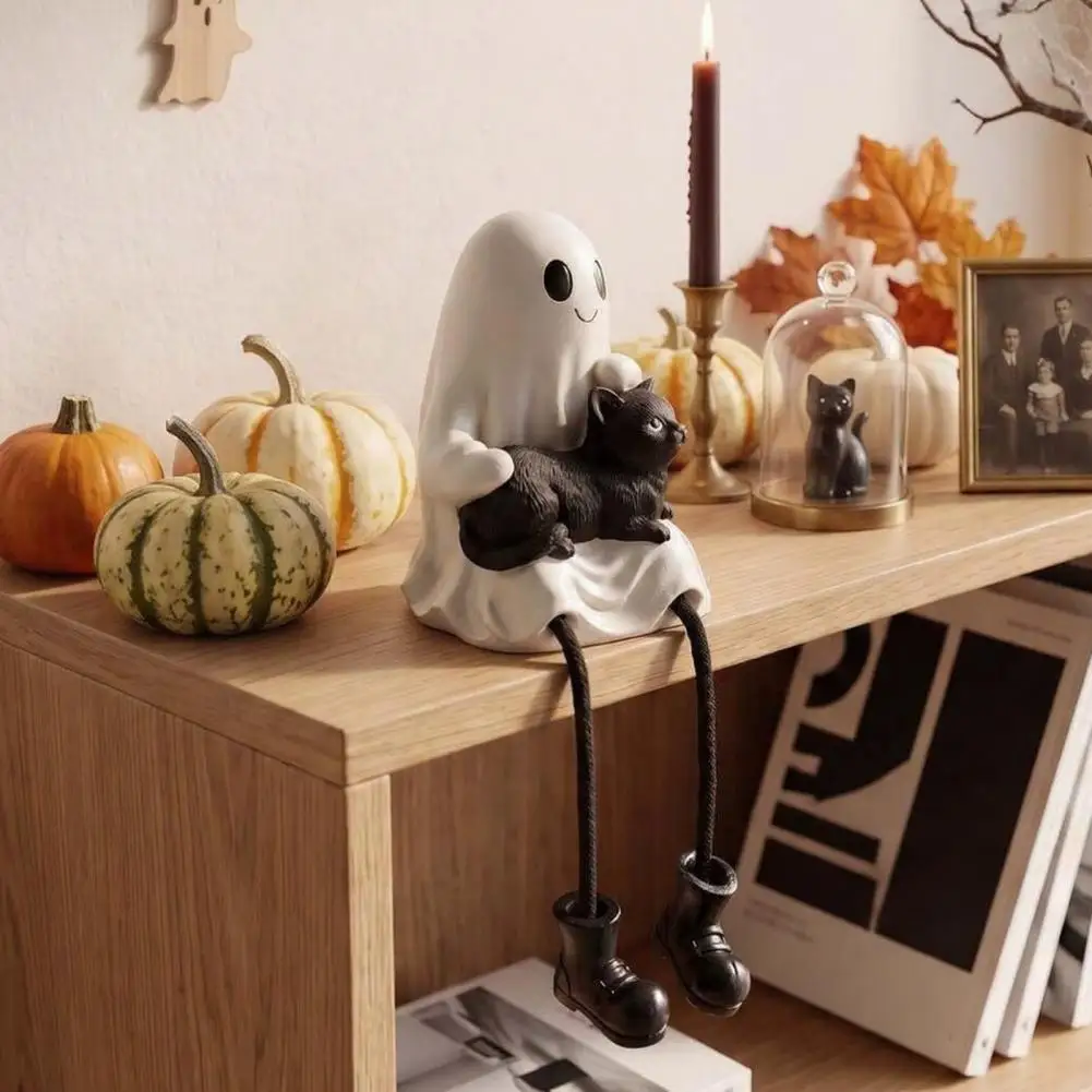 Halloween Decorations for Home Indoor Halloween Party Supplies Halloween Figurines Set Spooky Ghost Pumpkin Skeleton for Mantel