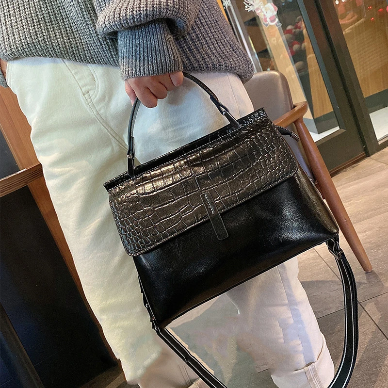 

Burminsa Cowhide Genuine Leather Shoulder Bags For Women 2025 Luxury Designer Crossbody Purses Satchel Work Tote Ladies Handbags