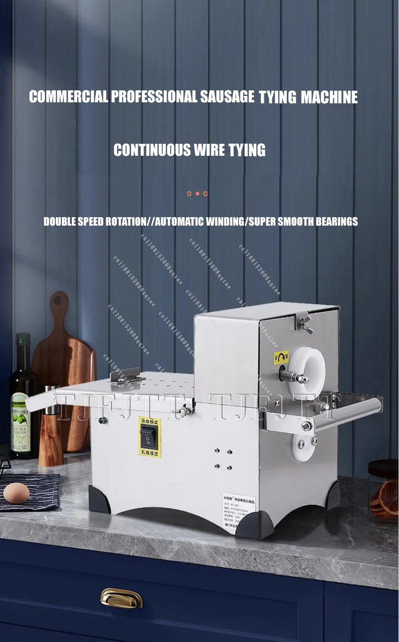 Automatic Electric Sausage Twisting Knotter Tying Machine Sausage Binding Machine Sausages Linker Equipment 220V 200W