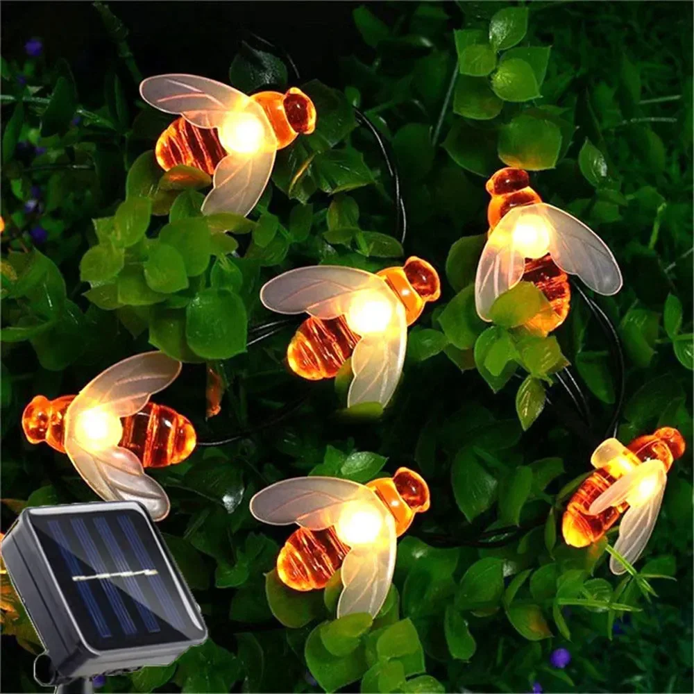

12m/7m/5m Solar Honey Bee LED String Light Holiday Lighting for Garden Balcony Tree Christmas Party Halloween Wedding Decoration
