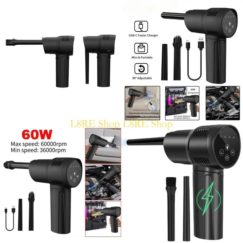 

L8RE Rechargeable Air Duster Electric Air Blower for Computer Laptop Car CleaningTool