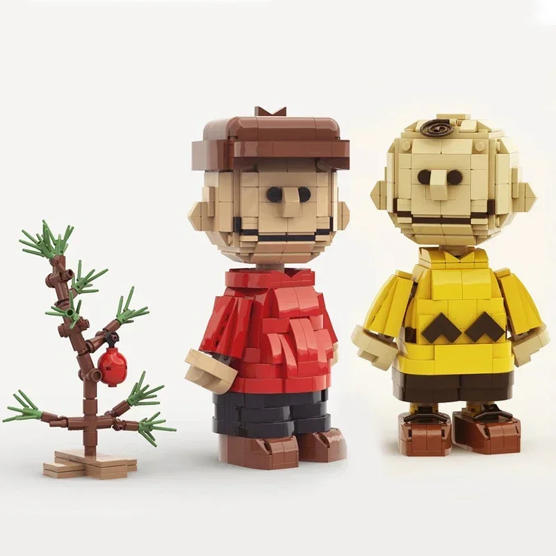 

467/568pcs MOC Charlier Brown Festival Cute Cartoon Characters Brick Model Assembled Toys Creative Children's Holiday Gifts