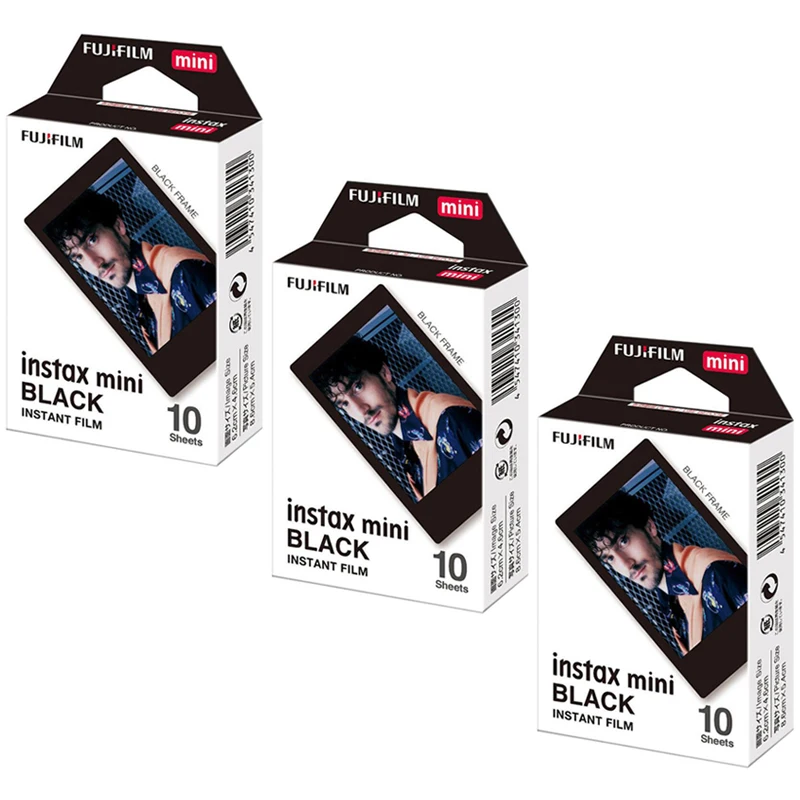 Classic New 10-30 Sheets Instax Mini Black Frame Film For Fujifilm Instant Mini 12 11, 9, 8, 7s Camera For SP-1/2 Printer, Link