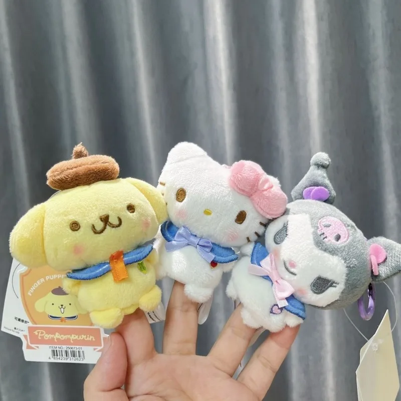 かわいいサンリオ指ぬいぐるみ 小さなぬいぐるみペンダント カワイイ セーラーカラー クロミ メロディ ポムポムプリン ハンギョドン ミニ ふわふわバッグチャーム