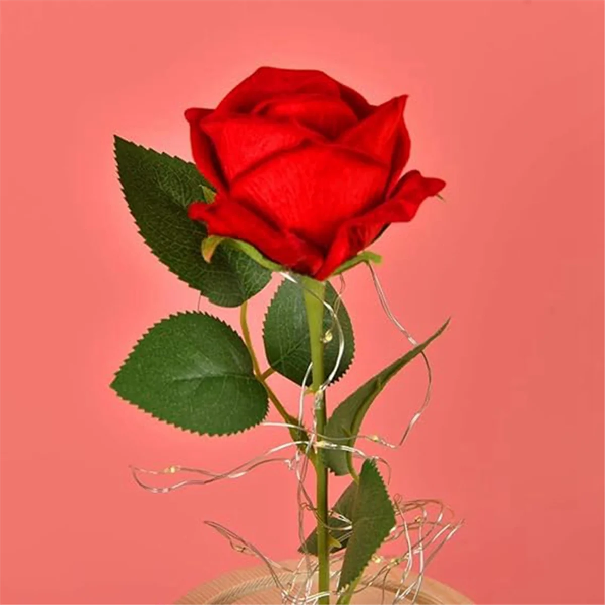 

L74A Подарок на День святого Валентина, в стеклянном куполе, Подарок на день рождения с цветами ко Дню матери, Искусственные розы, Вечная роза, B