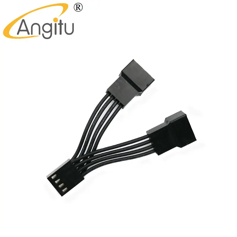 Angitu Super Short Motherboard 4pin PWM Splitter Power Cable 1007 22awg Fan Y Male to Female Adapter Cable