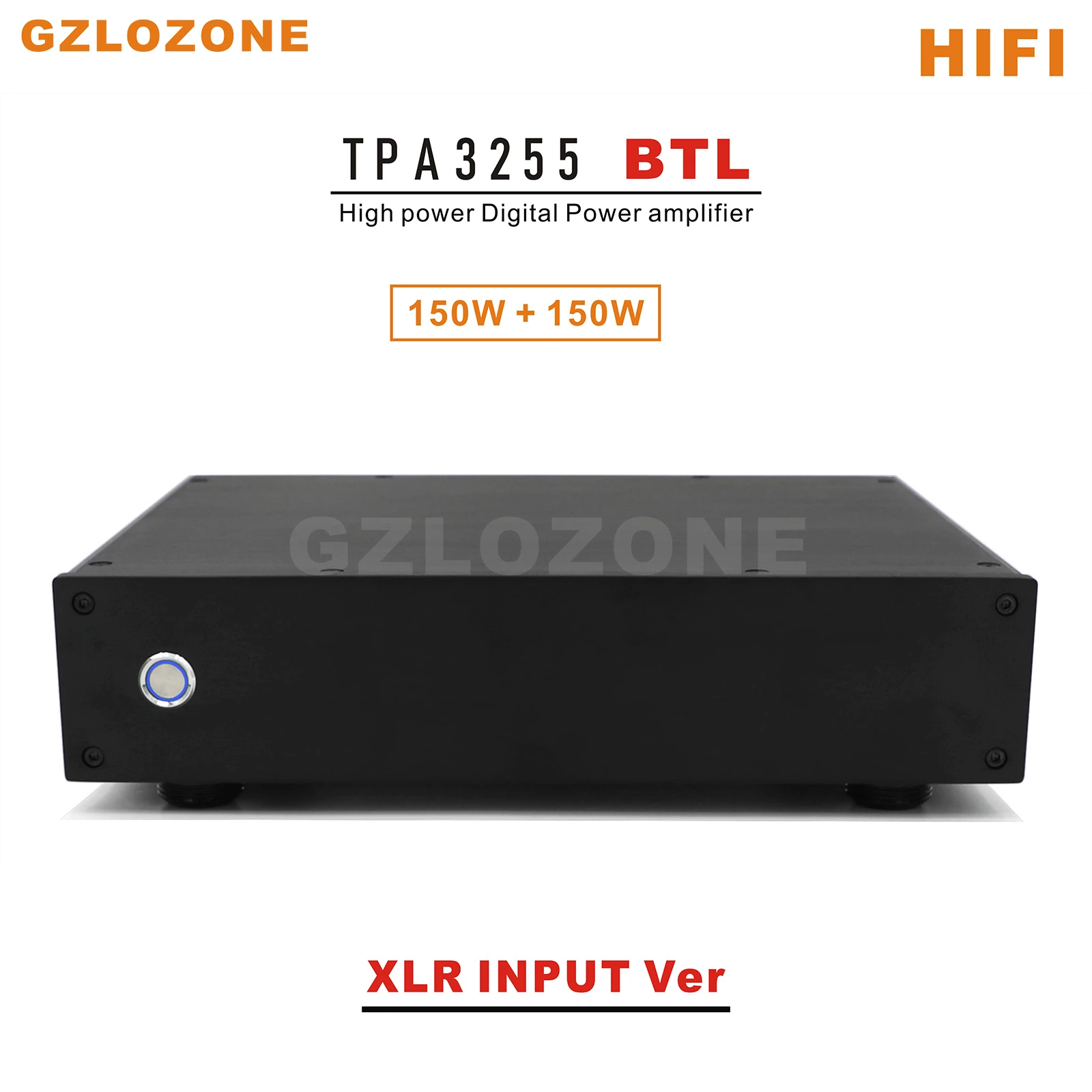 HIFI TPA3255 BTL High power Digital Power amplifier RCA or XLR Ver Input Optional 150W+150W