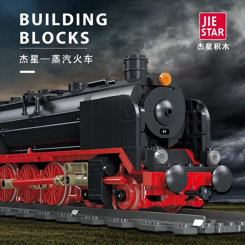 

1173PCS German BR01 Steam Locomotive Train Building Blocks Assembly Model Educational Toy Gift For Boys