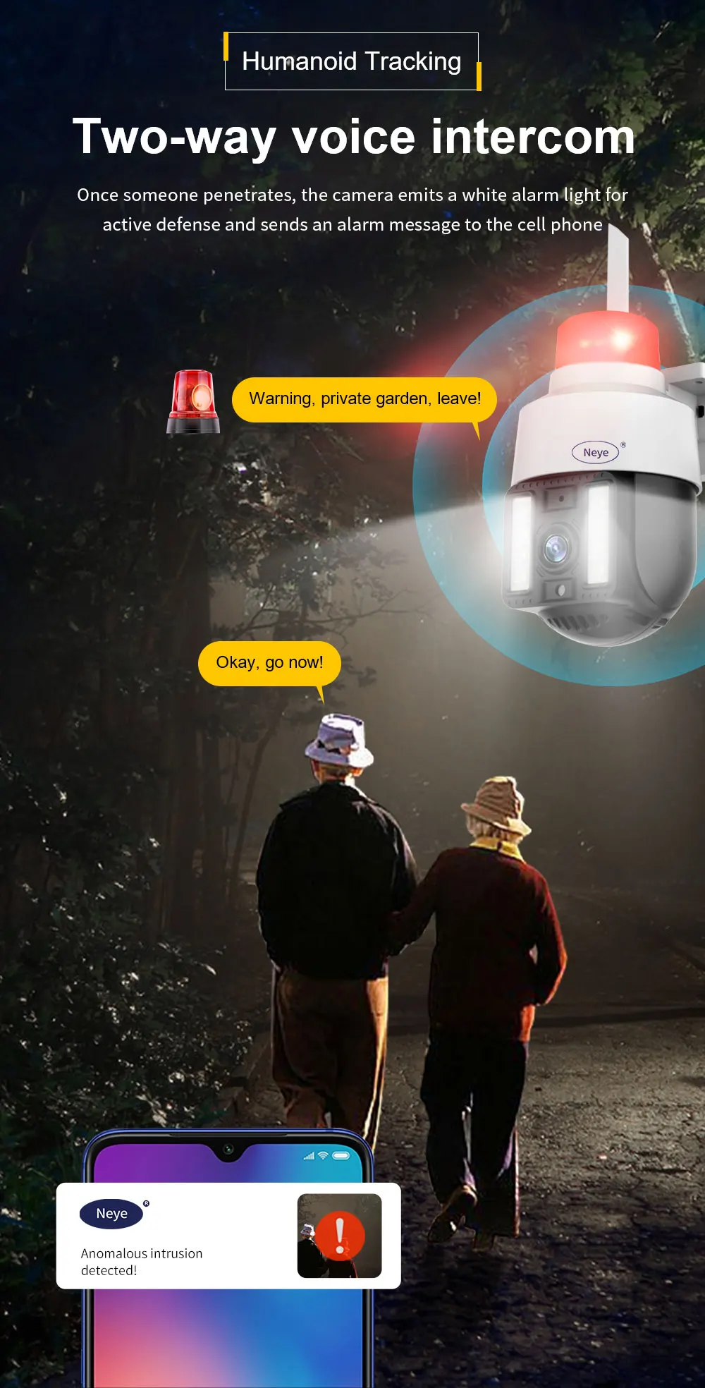 4K 8MP SP20 PTZ WLAN-Smartkamera für den Außenbereich, HD-Hemisphären-Panorama-IP-Kamera mit automatischer Verfolgung und bidirektionaler Gegensprechanlage – Detail 7