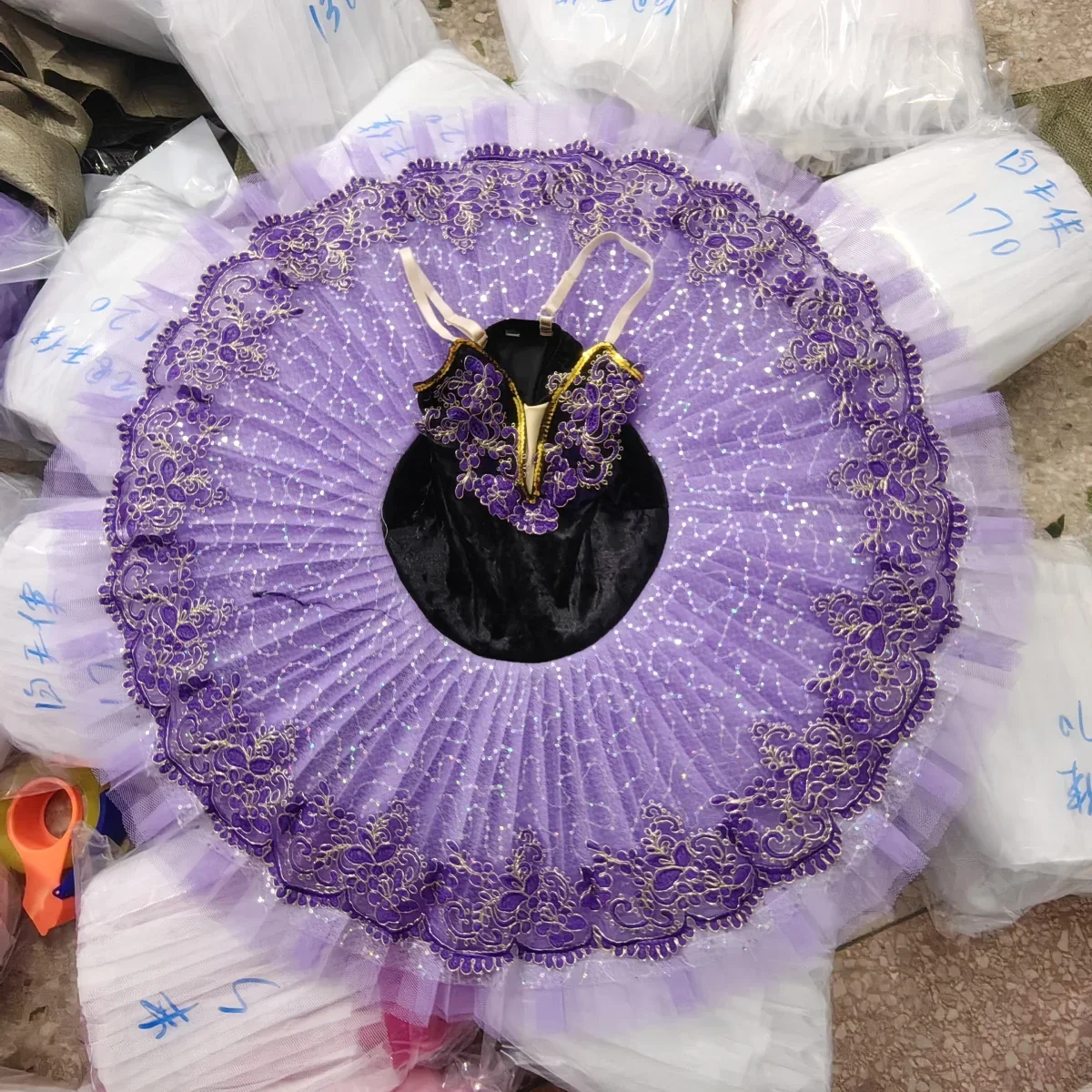 Children's Ballet Dress Female Tutu Dress Purple Lilac Performance Costumes Swan Lake Dance Performance