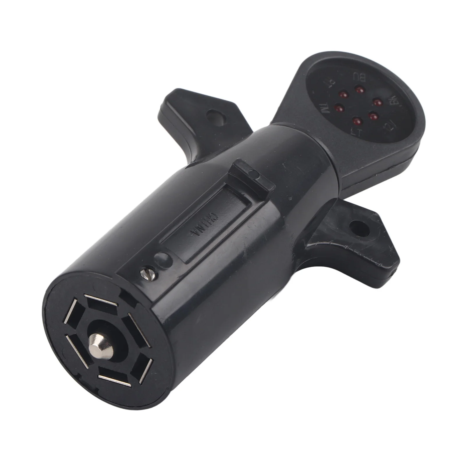 

Circuit Plug Socket Tester Waterproof 7 Way US Plug Blade Trailer Connector Tester LED Light Small for Towing Vehicle for RV